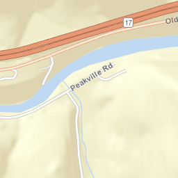 Peakville New York Street Map