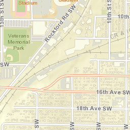 1362-1438 16th Avenue Southwest, Cedar Rapids Street Map
