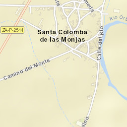 Santa Colomba de las Monjas Street Map