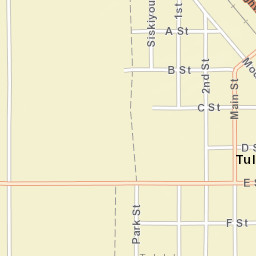 Tulelake California Street Map