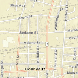 Conneaut Ohio Street Map