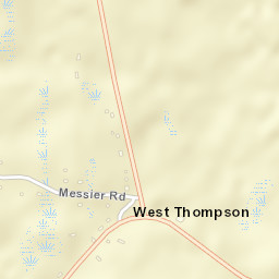 West Thompson Connecticut Street Map