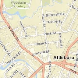 Attleboro Street Map
