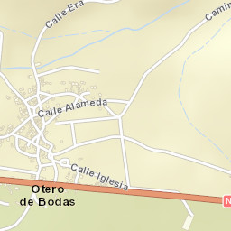 Otero de Bodas Street Map