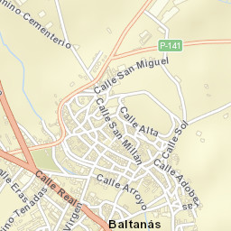Baltanás Street Map