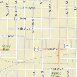 255-299 North Washington Street, Rochelle Street Map