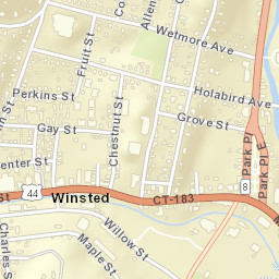 Winsted Connecticut Street Map