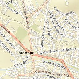 Monzón Street Map