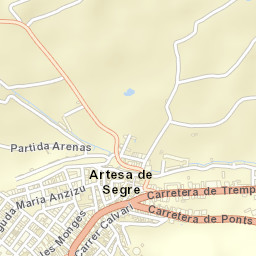 Artesa de Segre Street Map