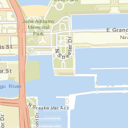 Navy Pier, Inc, East Grand Avenue, Chicago Street Map