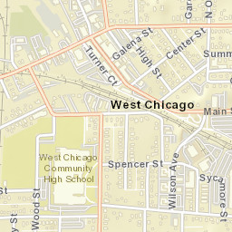 100 W Washington St, West Chicago, IL Street Map