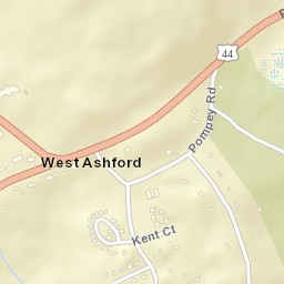 West Ashford Connecticut Street Map