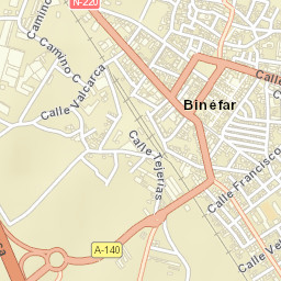 Binéfar Street Map
