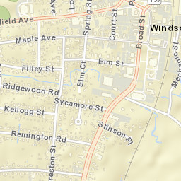 Windsor Connecticut Street Map