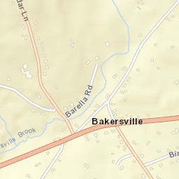 Bakersville Connecticut Street Map