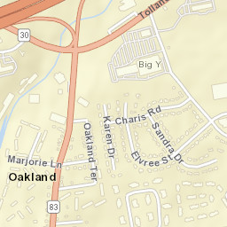 Oakland Connecticut Street Map