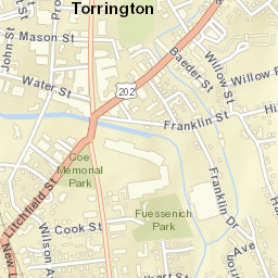 Torrington Connecticut Street Map