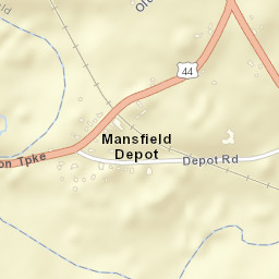 Mansfield Depot Connecticut Street Map