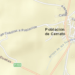 Población de Cerrato Street Map