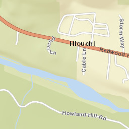 Hiouchi California Street Map