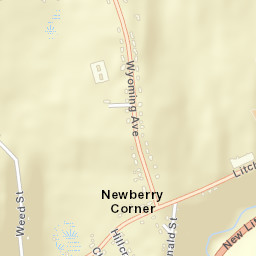 Newberry Corner Connecticut Street Map