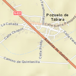 Pozuelo de Tábara Street Map