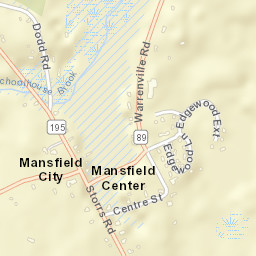 Mansfield Center Connecticut Street Map