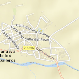 Villanueva de los Caballeros Street Map