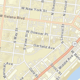 Aurora, Illinois Street Map