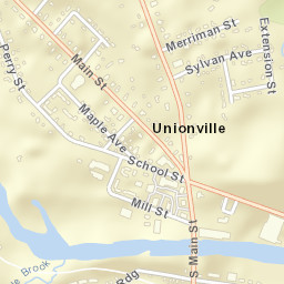 Unionville Connecticut Street Map