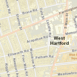 West Hartford Connecticut Street Map