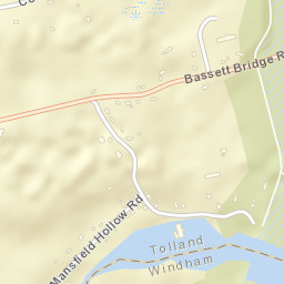 Mansfield Hollow Connecticut Street Map