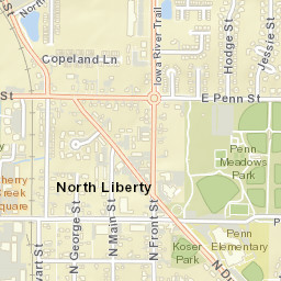 25 West Cherry Street, North Liberty, IA Street Map