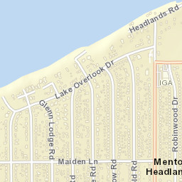 Mentor Headlands Ohio Street Map