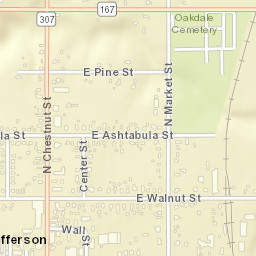 Jefferson Ohio Street Map