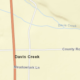 Davis Creek California Street Map
