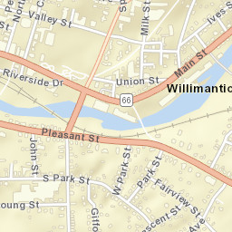 Willimantic Connecticut Street Map