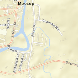 Moosup Connecticut Street Map
