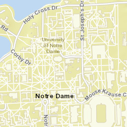 Saint Joseph Drive, University of Notre Dame Street Map