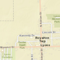 Lyons Ohio Street Map
