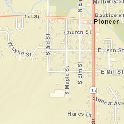 Pioneer Ohio Street Map