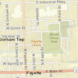 Fayette Ohio Street Map