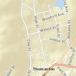 Thomaston Connecticut Street Map