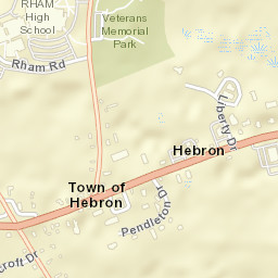 Hebron Connecticut Street Map