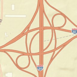 Interstate 235 & Interstate 80 & Interstate Street Map