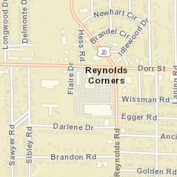 Reynolds Corners Ohio Street Map