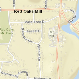 Red Oaks Mill New York Street Map