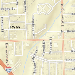 Ryan Ohio Street Map