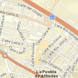 Puebla de Alfindén Street Map