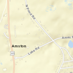 Amston Connecticut Street Map